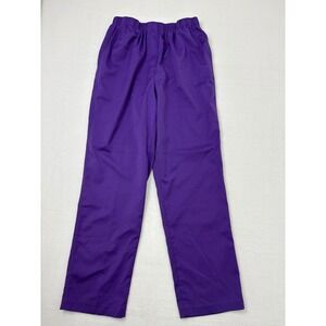 Allison Daley Womens Purple Scrub Pants Elastic Waist Pockets Size 14 Regular